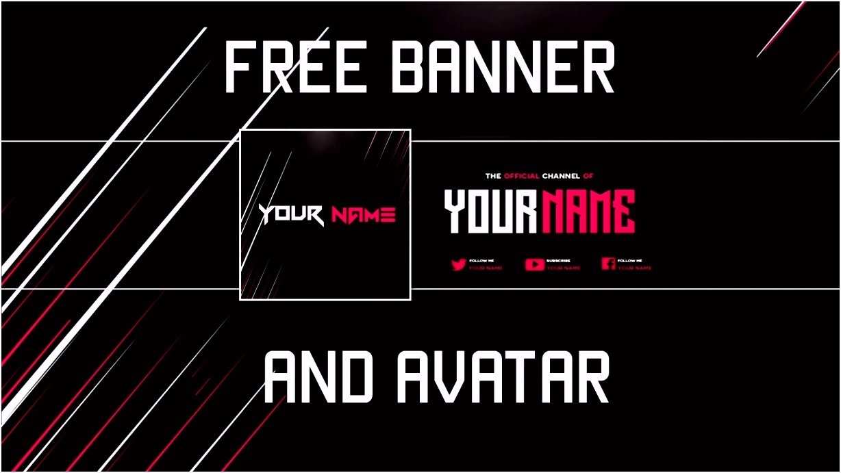 Free Banner Avatar Template PSD
