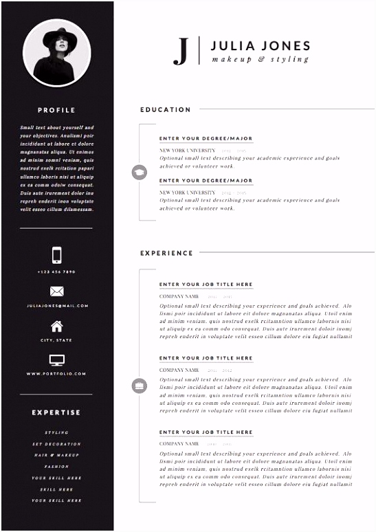 Professional Resume Template & Cover Letter Icon Set for Microsoft