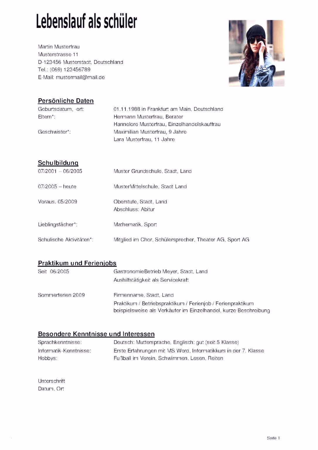 Resume Template – Salumguilher