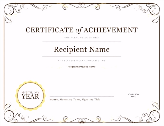 Microsoft Office Vorlagen Kostenlos Herunterladen Certificate Of Achievement I9ty54dqw6 Evbh46elwu