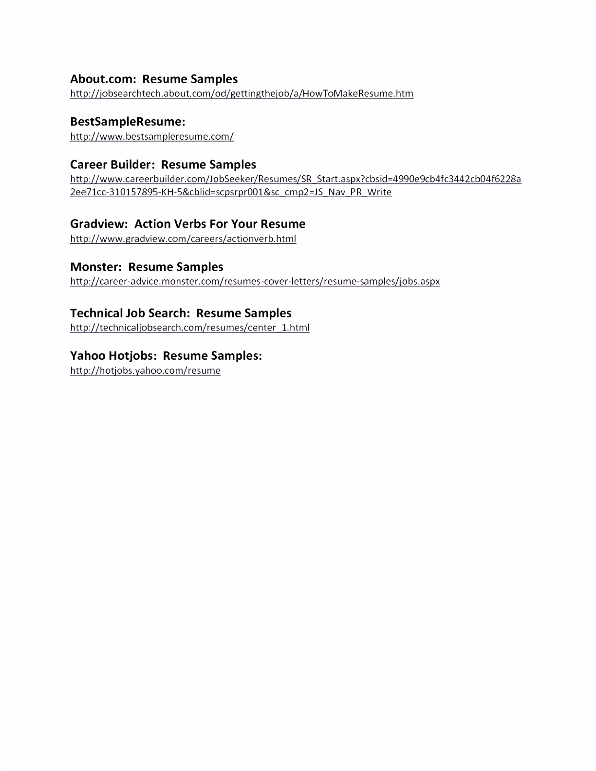 Basic Resume Template Free Examples Word Resume Template Sample Free