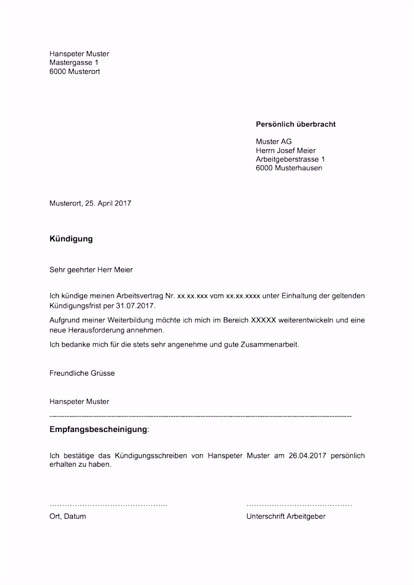16 arbeitsvertrag kündigungsschreiben muster