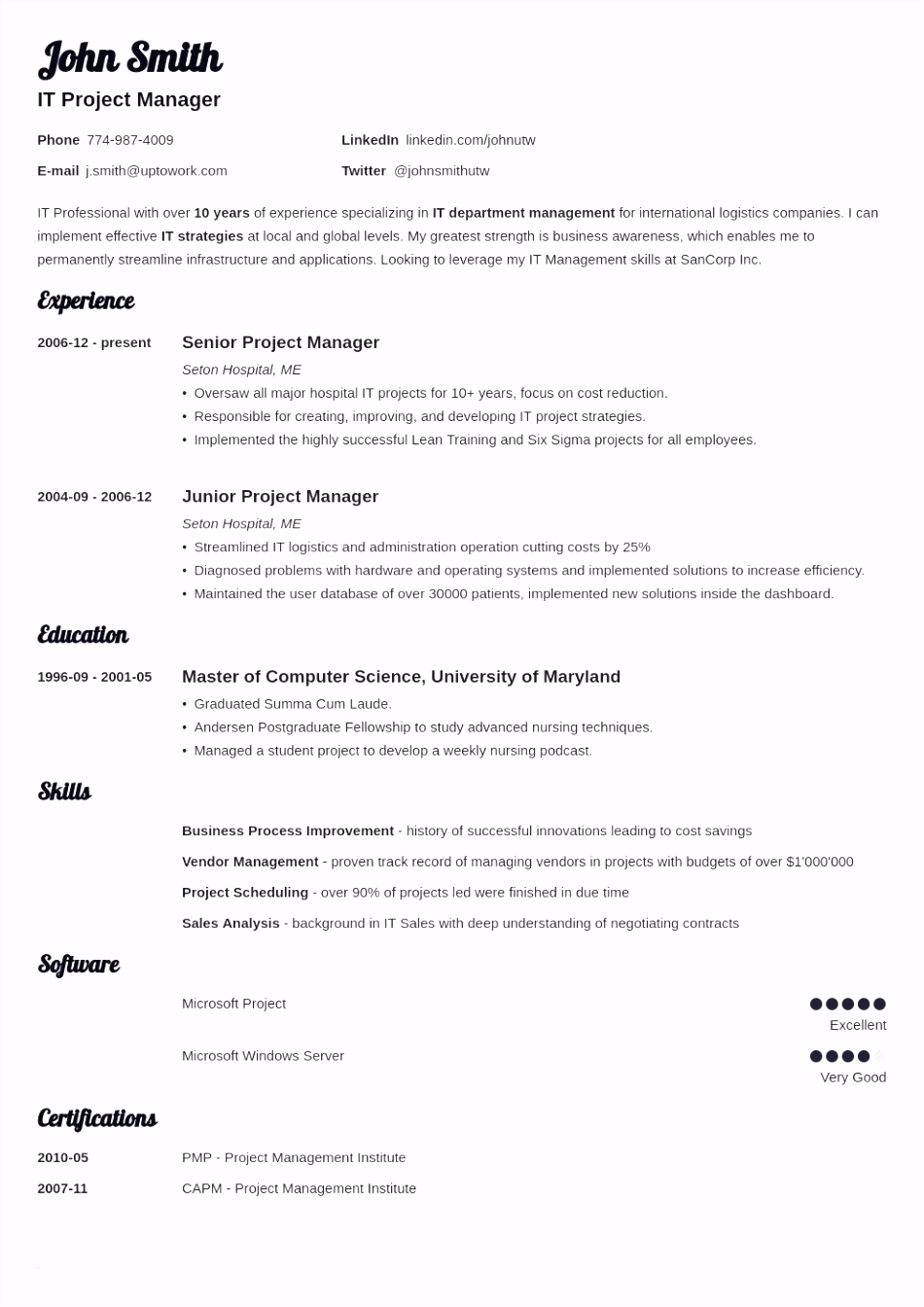Resume Template Novoresume Elegant Gallery Word 2010 Resume Template