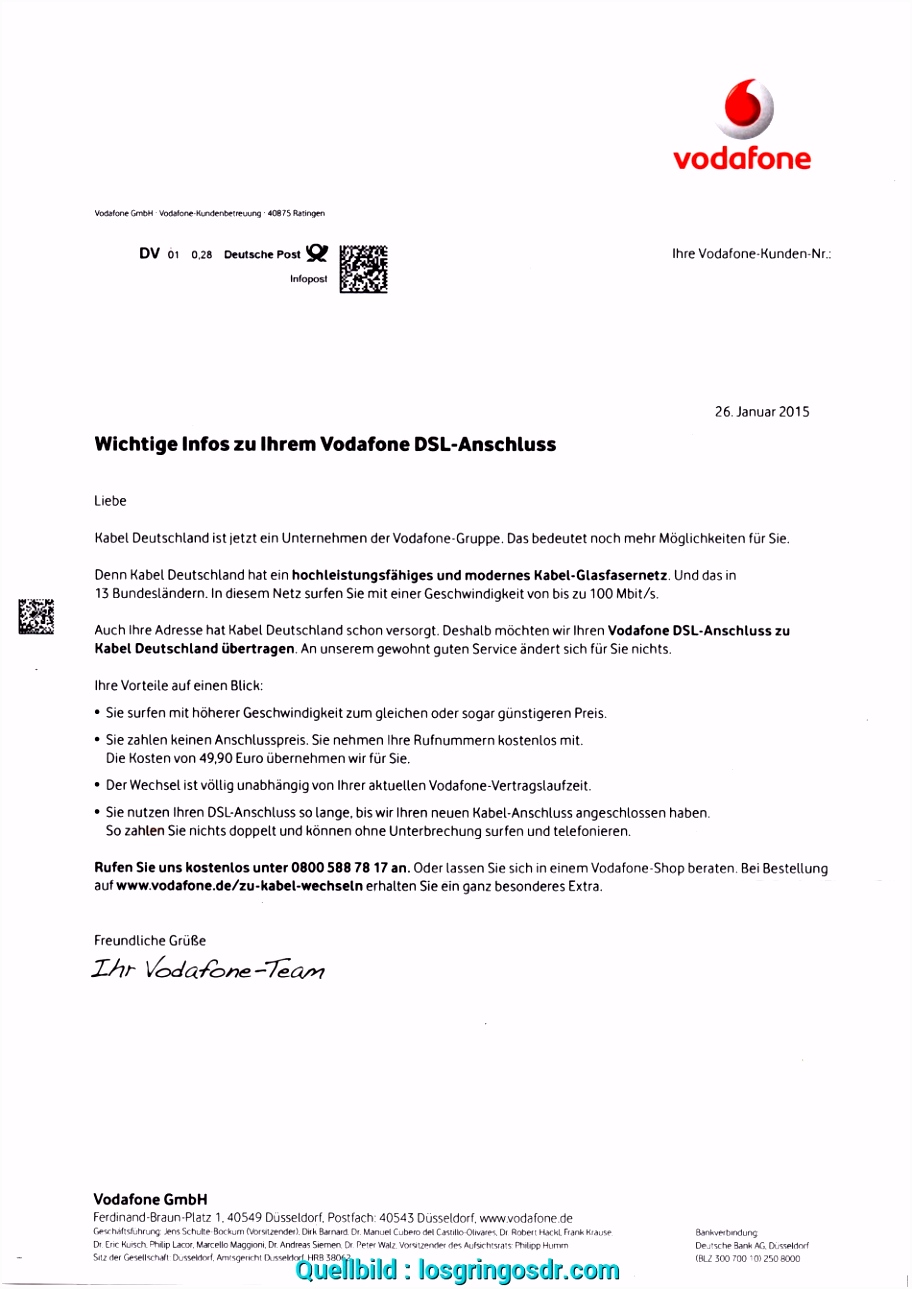 Ausgezeichnet 13 Vodafone Deutschland Kündigung Losgringosdr
