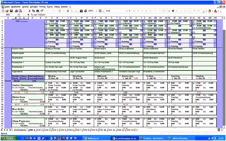 Excel Dienstplan V3 Download