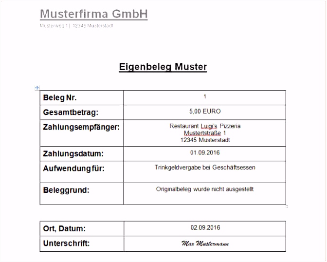 13 bewirtungsbeleg vorlage