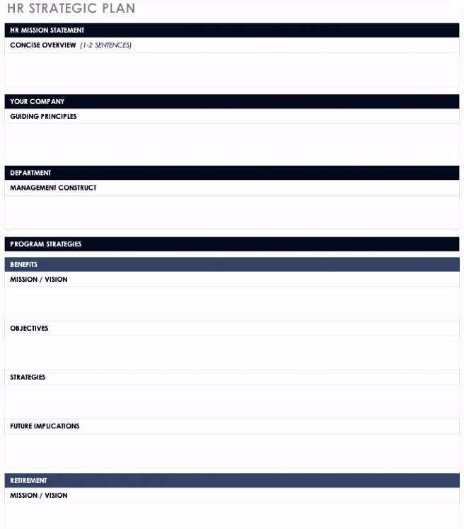 Free Strategic Planning Templates