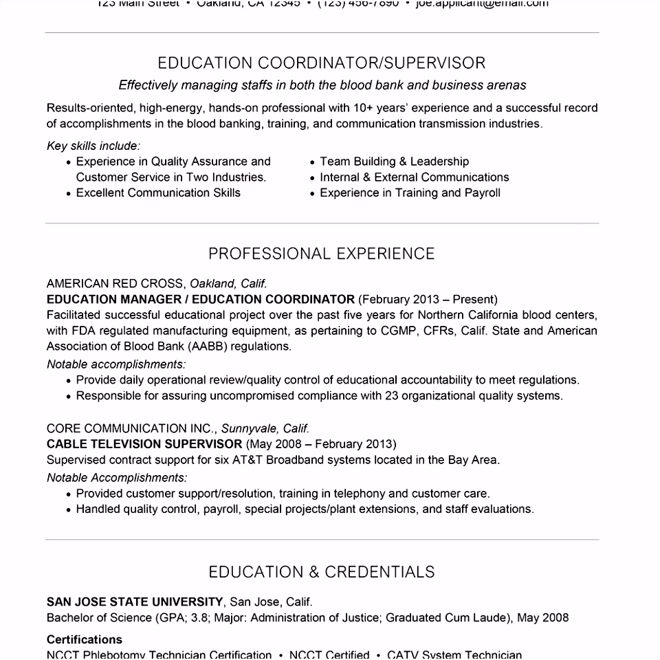What to Include in a bination Resume With Examples