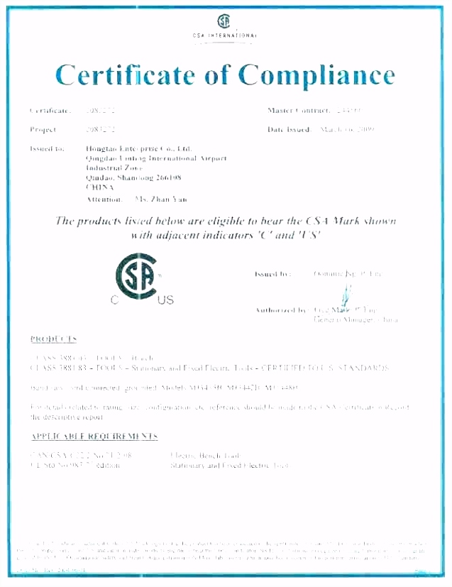 Certificate Conformity Template Certificate Conformity Form Ce