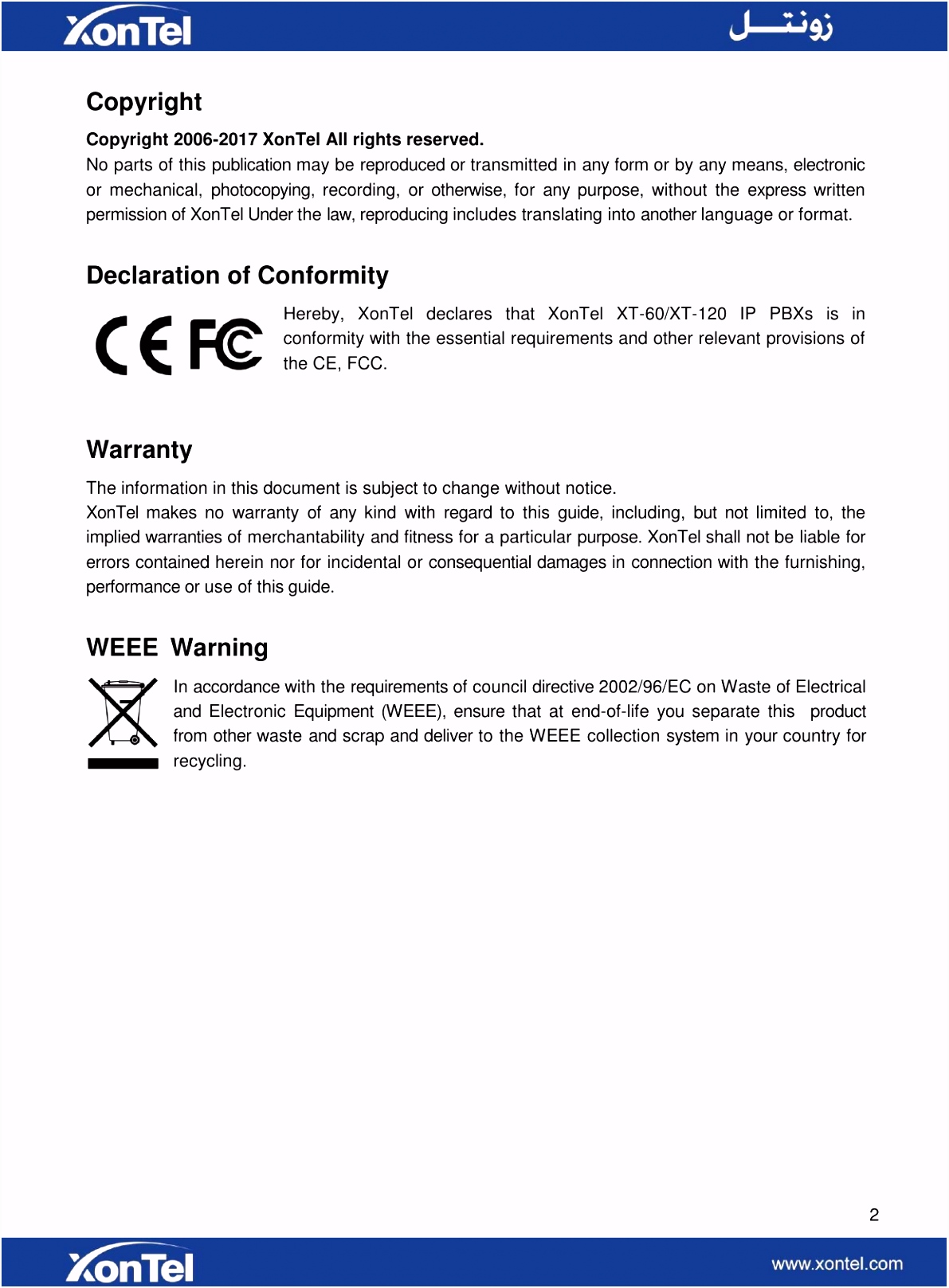 Xontel Xt 60 And 120 Pbxs User Manual & Xon Tel