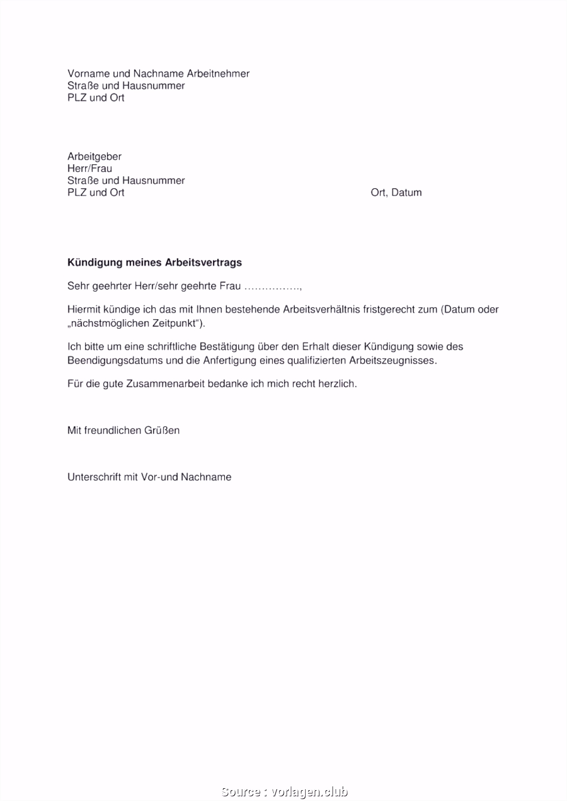 Neueste Fristgerechte Kündigung Gewerbemietvertrag Muster