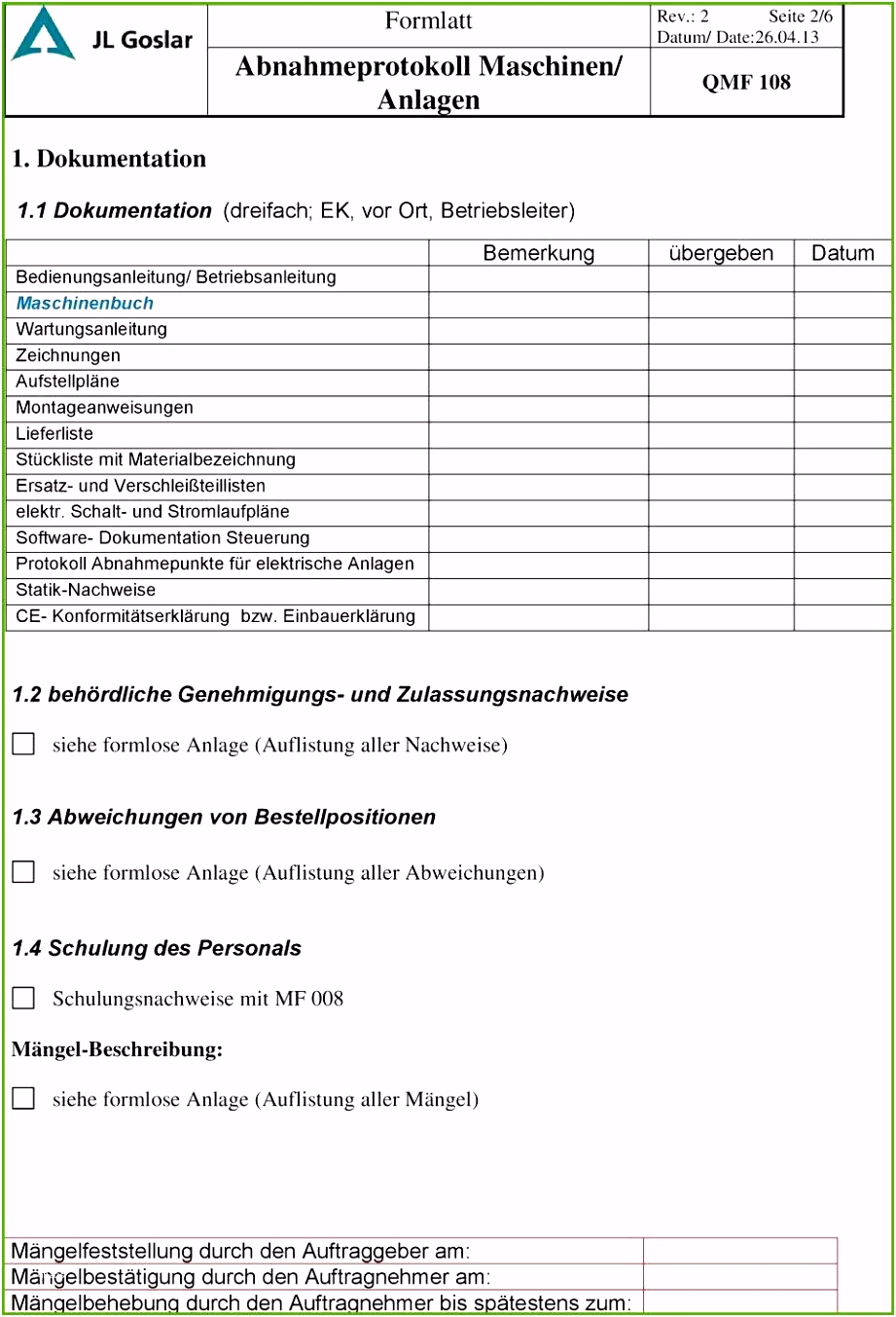 Inbetriebnahmeprotokoll Vorlage 17 Beratung Sie Müssen Es Heute