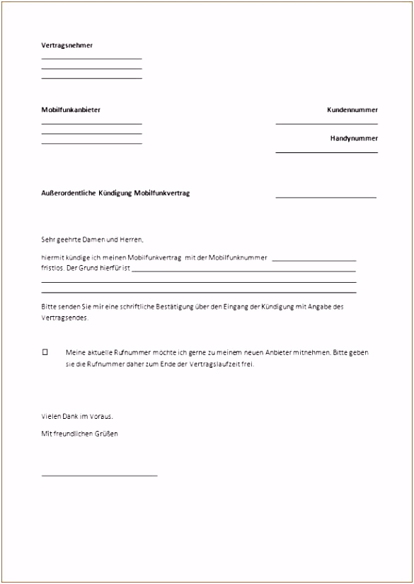 15 muster kündigung handyvertrag