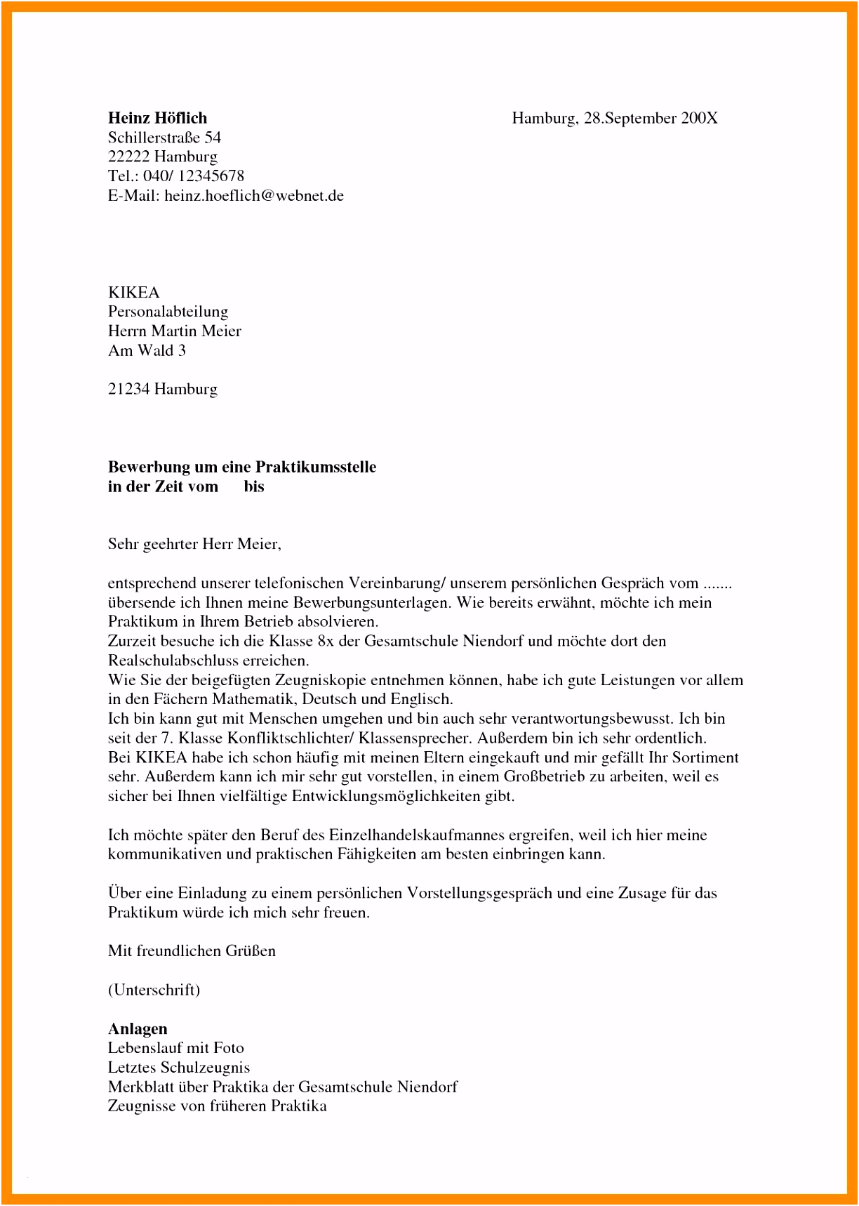 Betriebspraktikum Vorlage 20 Bewerbung Praktikum Schrüler B6rw92gec6 Iuyd2uebk4