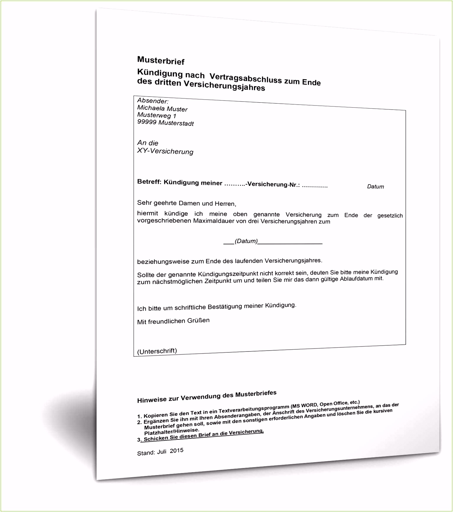 Kundigung Vorlage Word Versicherung 13 Open Office Briefumschlag D3mm96nsl4 Xuyo4hbgq2