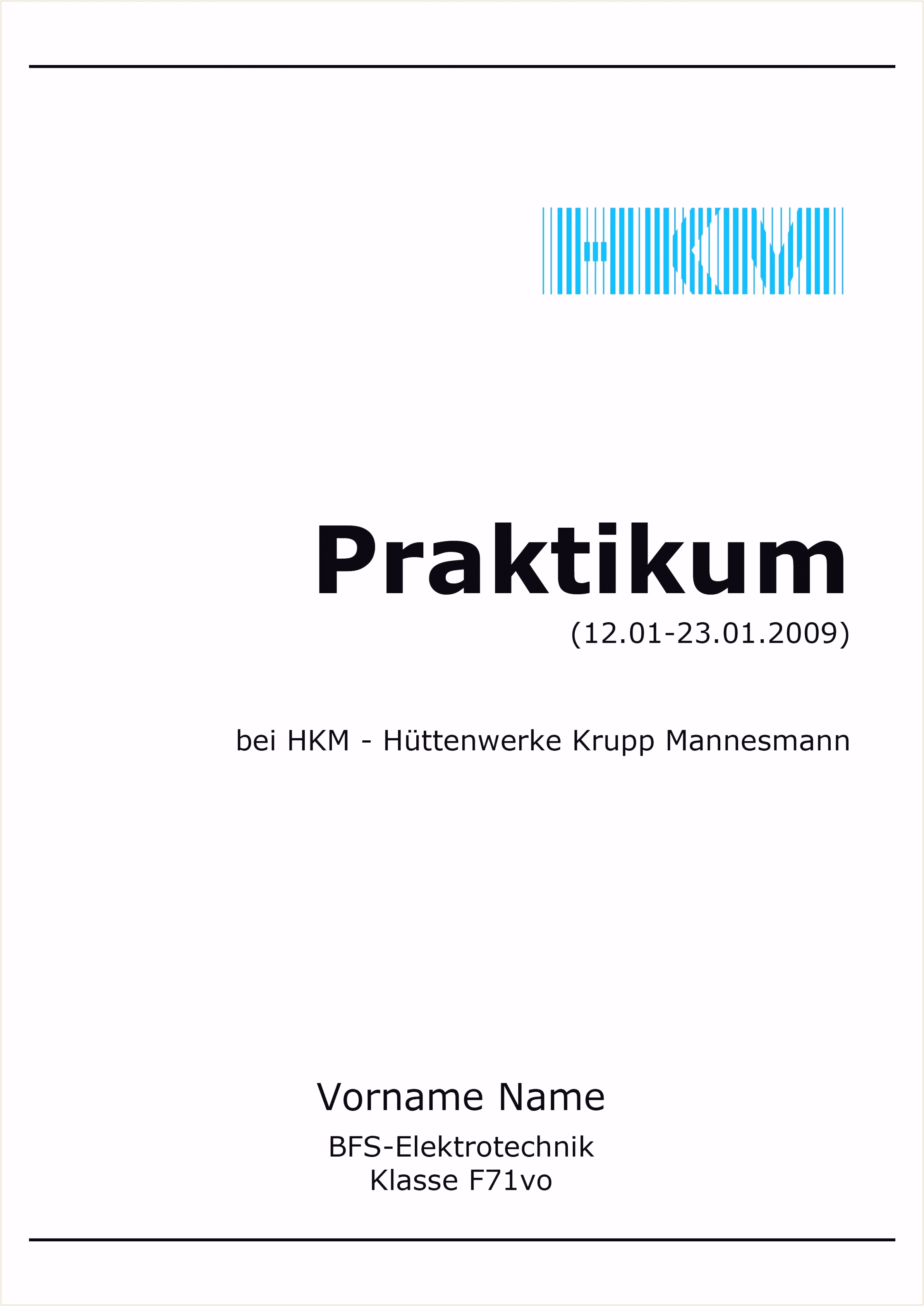 Praktikumsbericht Deckblatt Vorlage Word 12 Deckblatt Vorlage Word O0qo12khg5 G2ye5hohu5